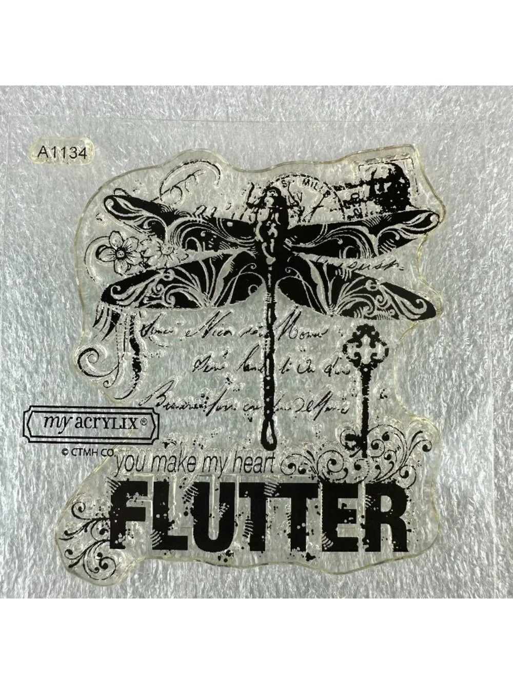 My Acrylix Stamp A1134 Flutter Dragonfly Design